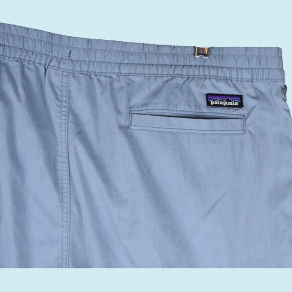 Patagonia Shorts Men's XL Nomader Blue Gray Cargo Pocket Mid Rise elastic waist - Picture 7 of 13